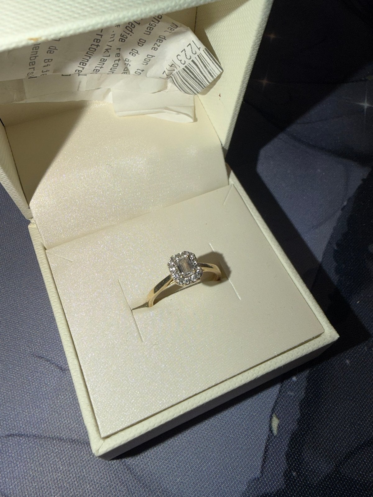 Blush Lab Grown Diamant Ring 14k Goud Maat 52, Ophalen of Verzenden, Zo goed als nieuw, 17 tot 18, Met edelsteen