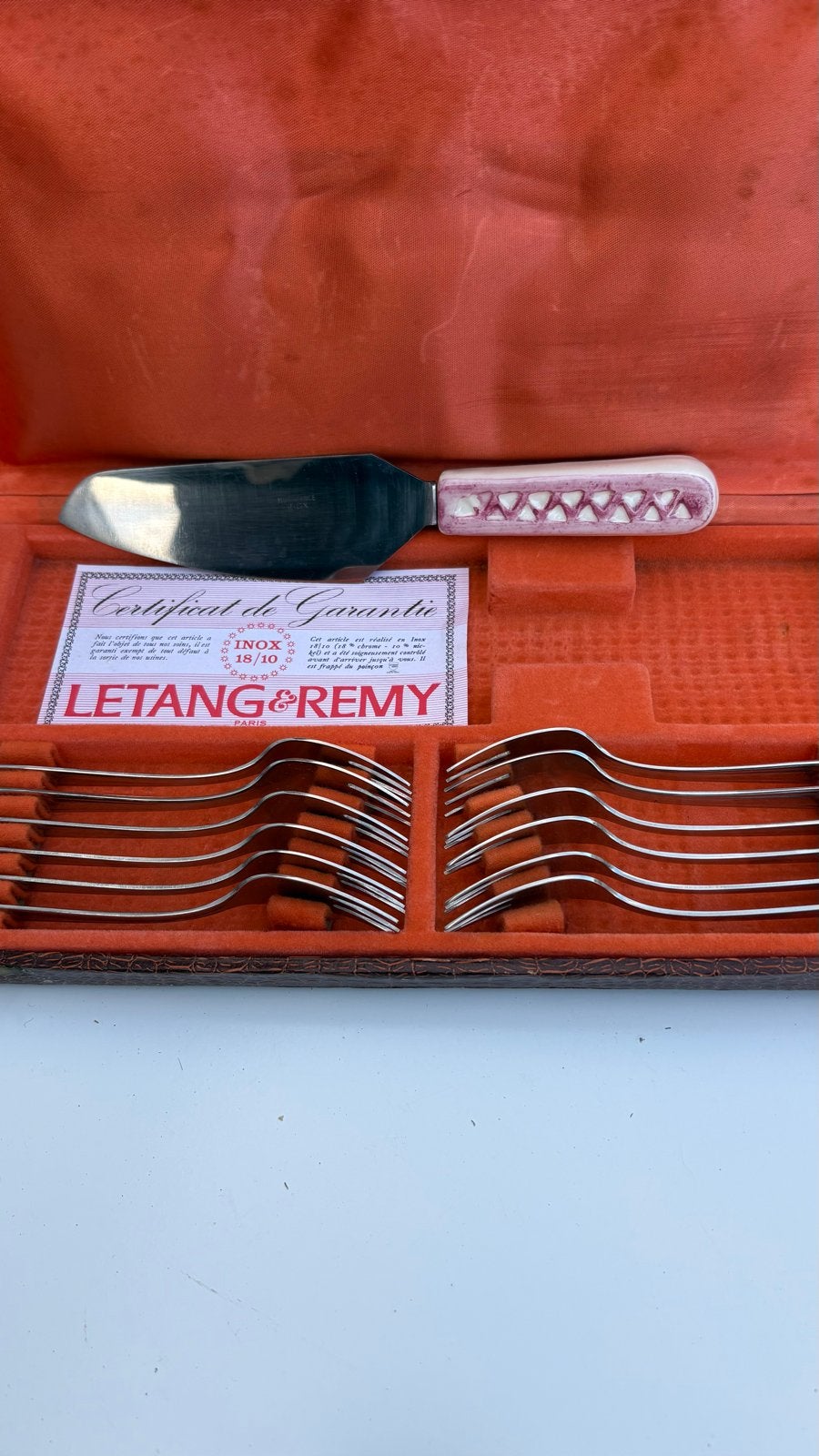 Vintage Letang & Remy Taartbestek Set in Doos, Antiek en Kunst, Ophalen of Verzenden