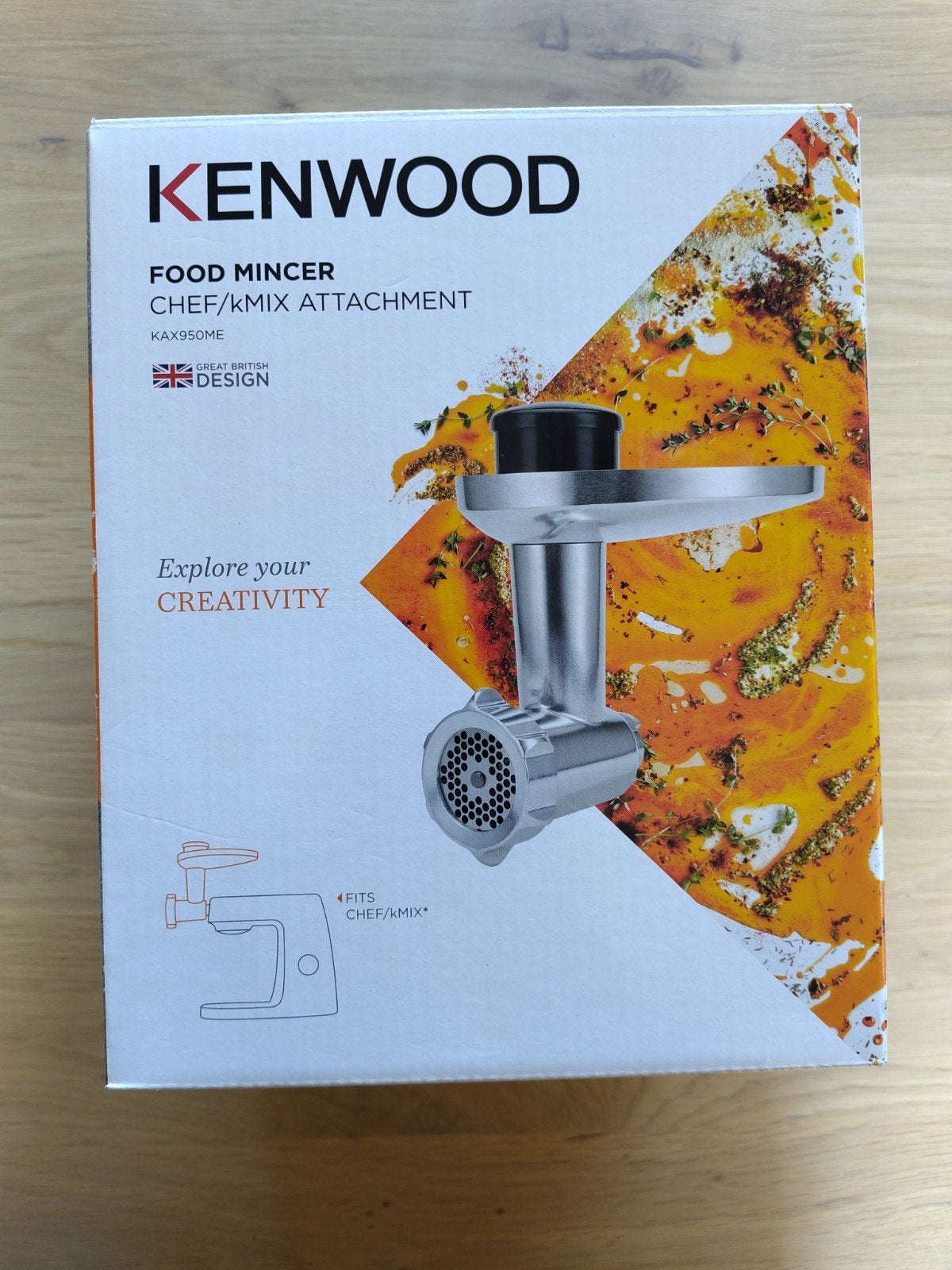Kenwood Vleesmolen Chef/kMix Opzetstuk KAX950ME, 4 liter of meer, Ophalen, Nieuw, 3 snelheden of meer