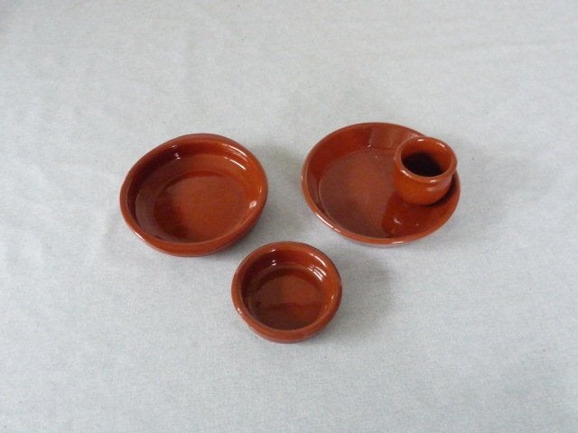 Leuke bruine tapas schaaltjes  3x stuks nieuw , Nieuw, Ophalen of Verzenden, Schaal of Schalen, Overige stijlen