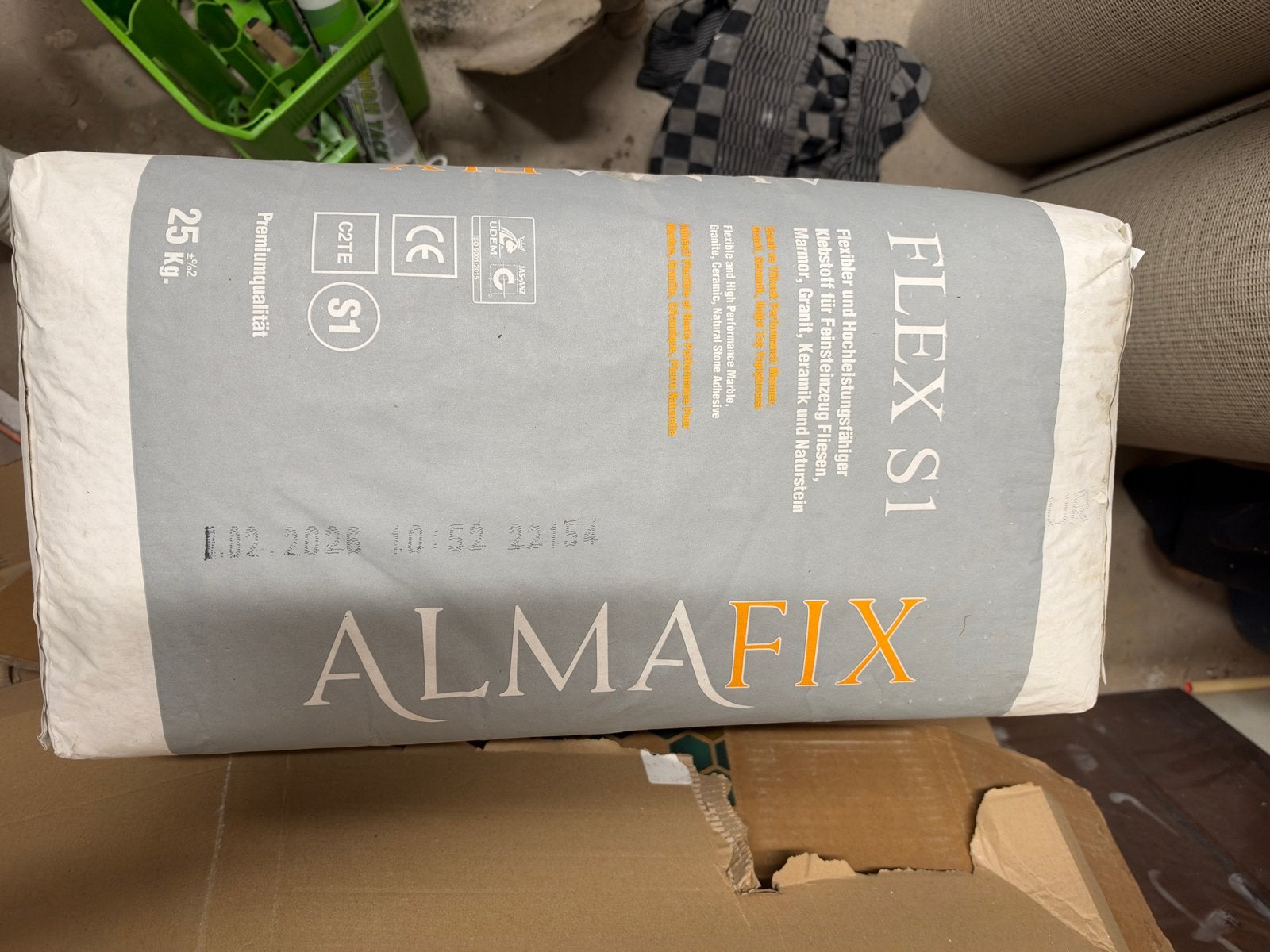 ALMAFIX Flex S1 tegellijm 25 kg 12 zakken - C2TE S1, Ophalen, Nieuw, Overige materialen, Overige typen