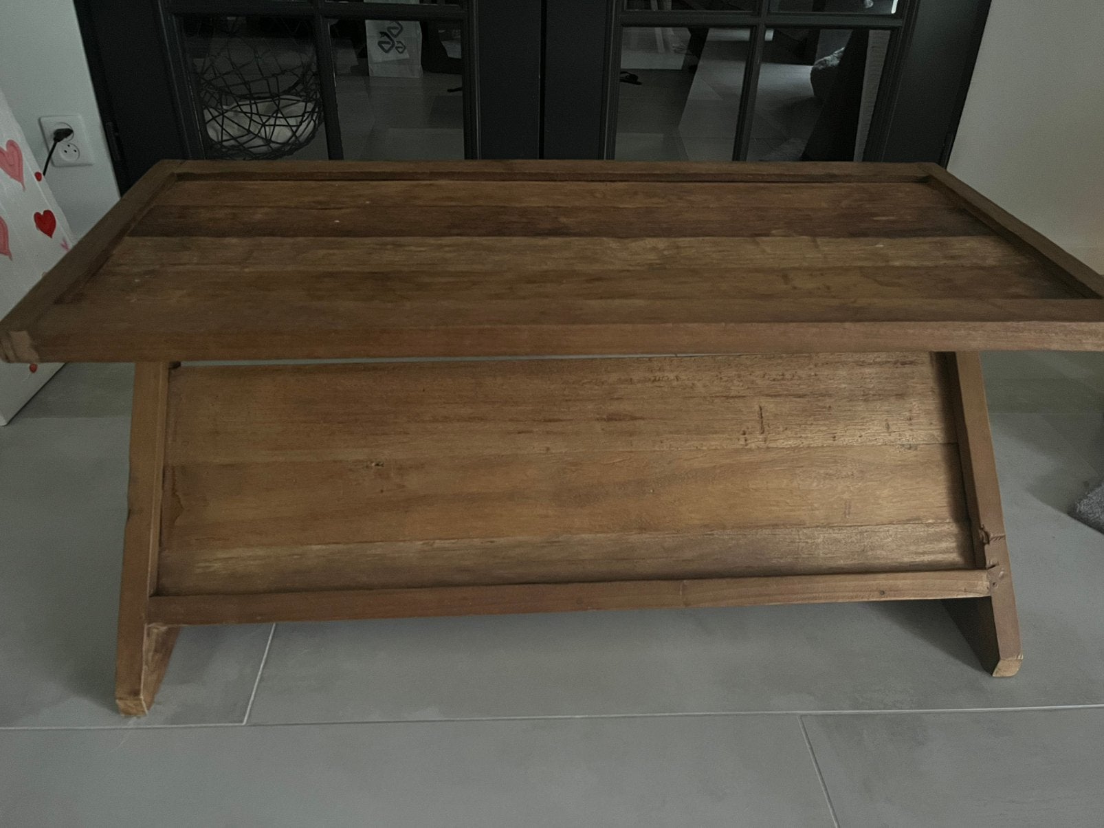 Teakhouten lectuurtafel, Ophalen, Minder dan 50 cm, Gebruikt, 50 tot 100 cm