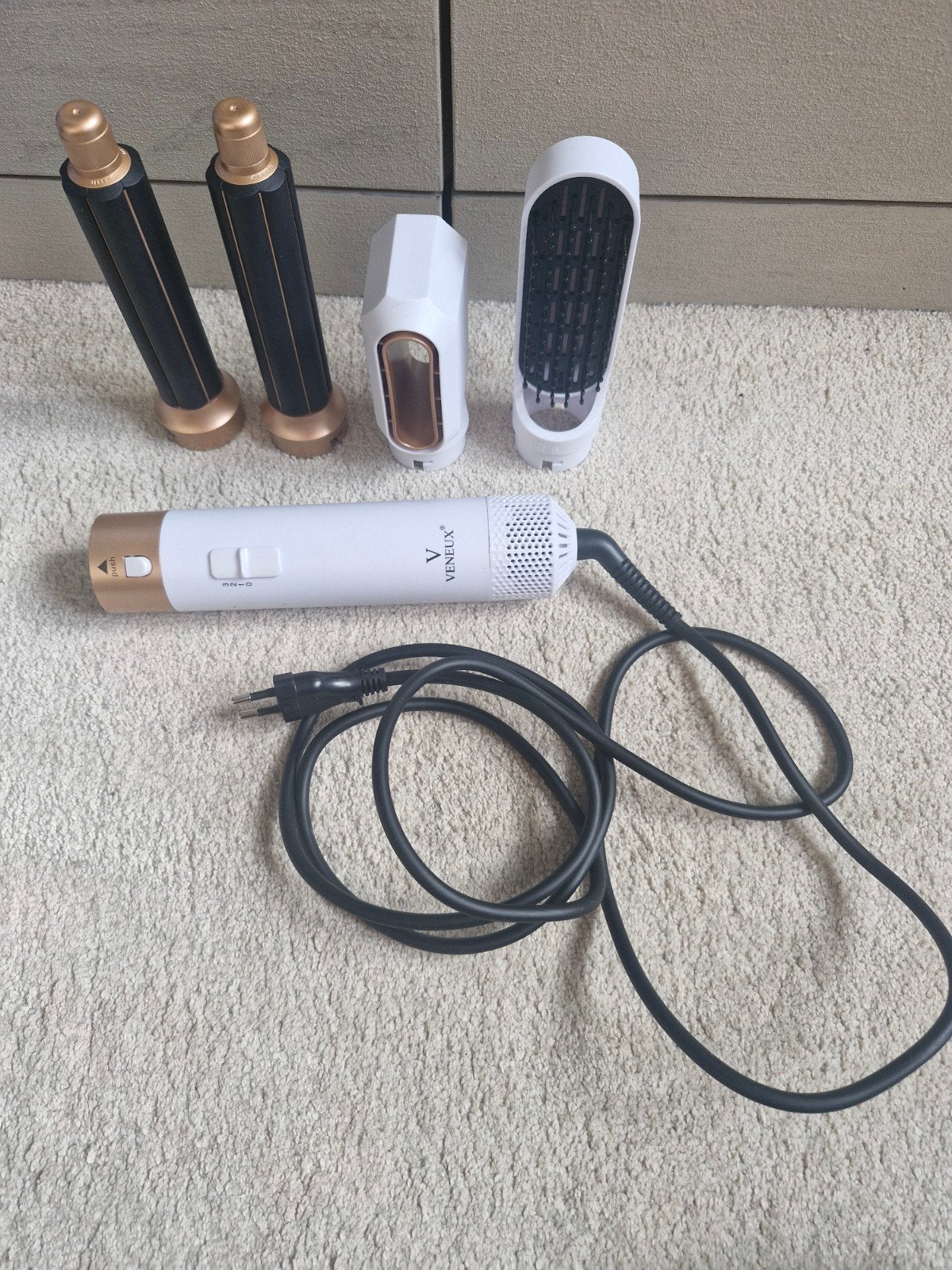 5-in-1 Airwrap Haarstyling Set - Föhn, Krultang, Borstel, Ophalen of Verzenden, Zo goed als nieuw, Haarverzorging