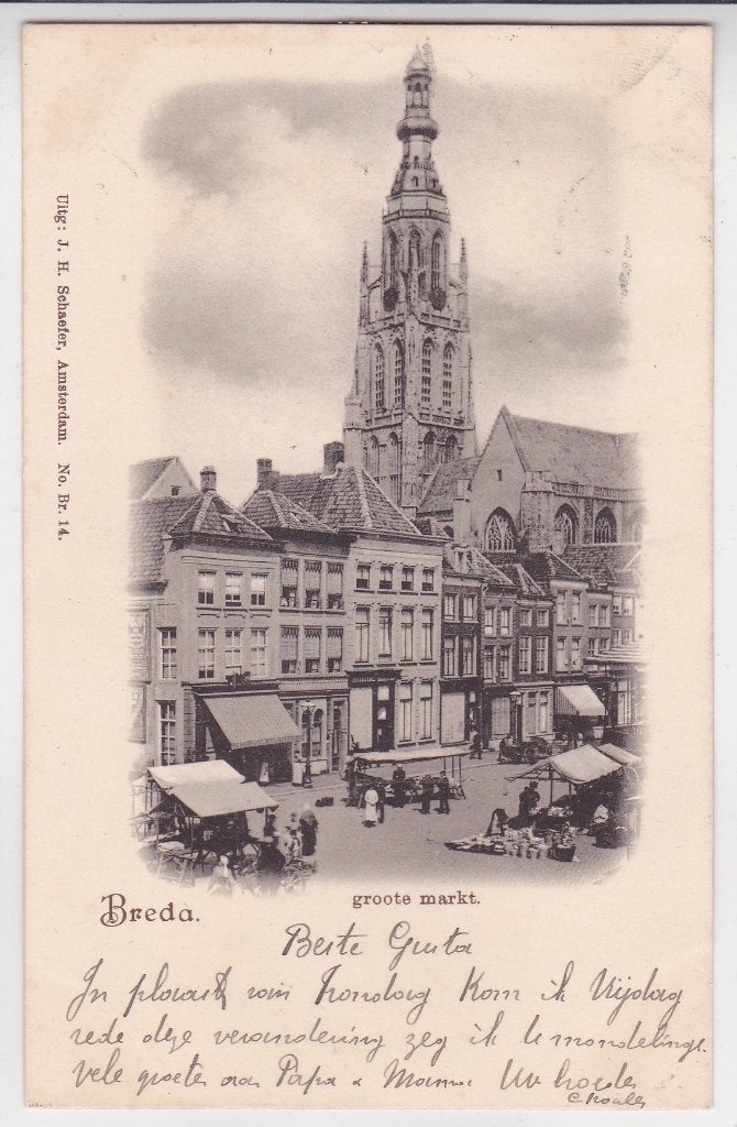 Breda Valkenberg, Verzamelen, Ophalen of Verzenden, Voor 1920, Gelopen, Noord-Brabant