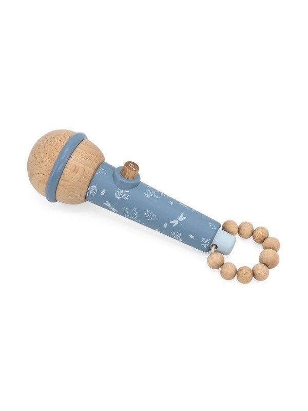 Kraamcadeau labellabel houten microfoon pink of blauw SALE, The River House, Kraamcadeau, Info@theriverhouse.nl, Nieuw
