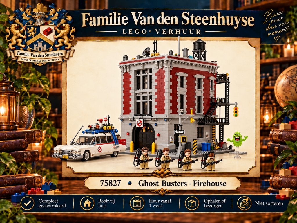 LEGO Ghostbusters Firehouse 75827 huren, Overige thema's, Lego, Ophalen of Verzenden, Zo goed als nieuw