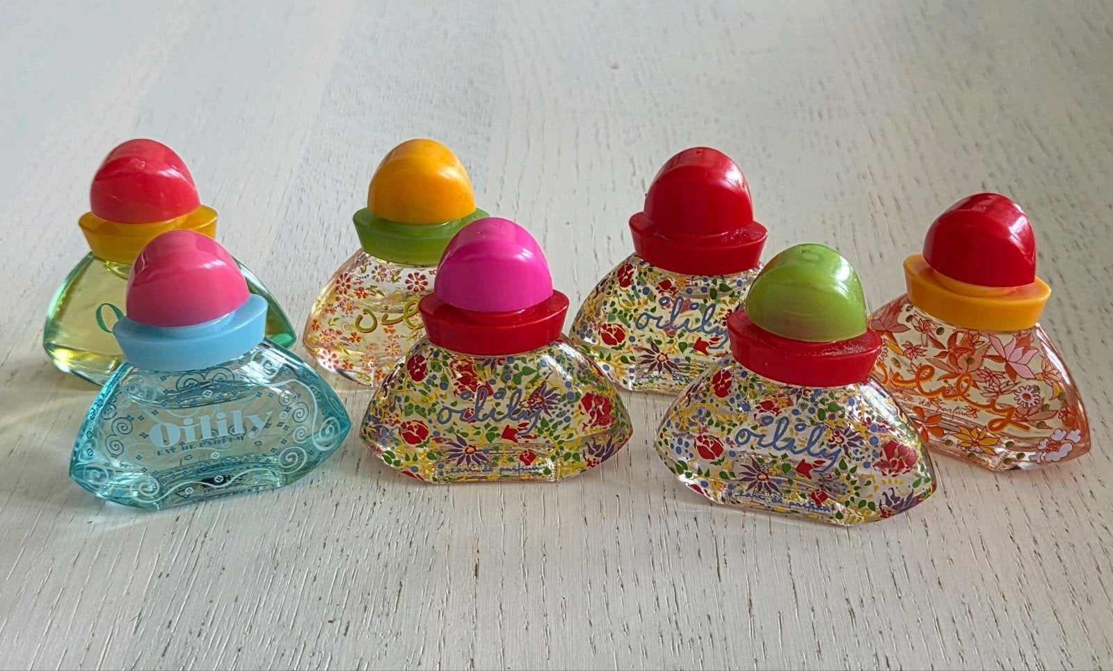 7 Flesjes Oilily - 7 ml, Verzamelen, Ophalen of Verzenden, Nieuw, Miniatuur, Gevuld