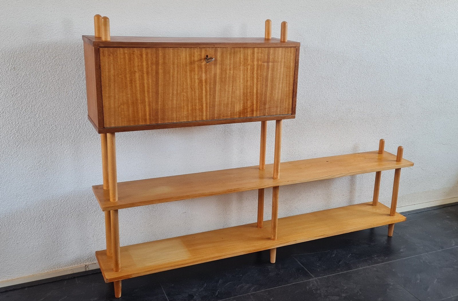 Mooie vintage stokkenkast Gouda den Boer, Ophalen, Gebruikt