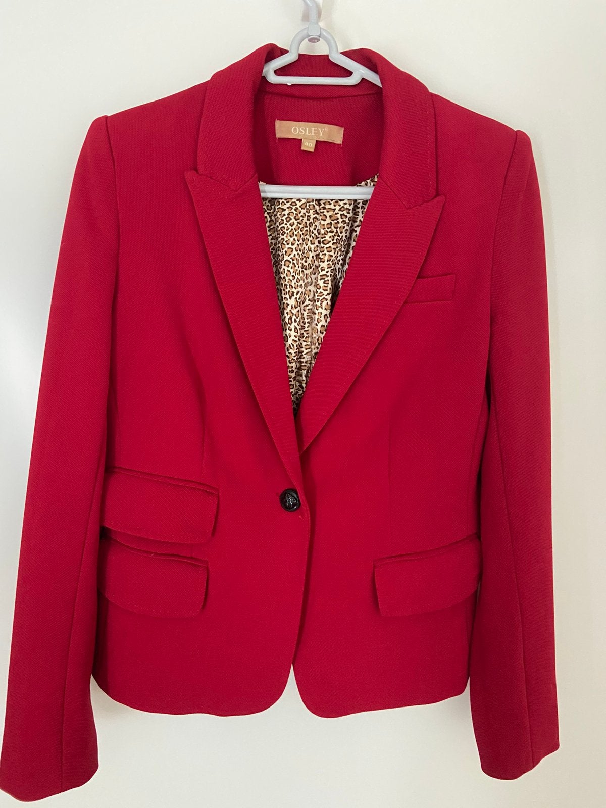 Rood colbert, gevoerd, Kleding | Dames, Maat 38/40 (M), Ophalen of Verzenden, Jasje, Gedragen