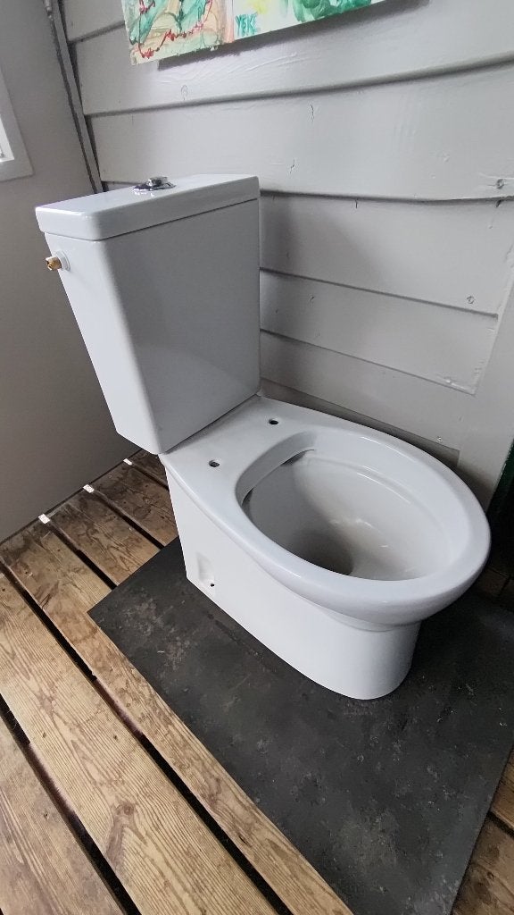 Mooi  Duoblok toilet, Ophalen, Gebruikt, Steen, Toilet