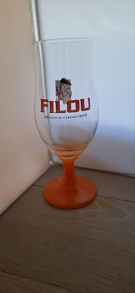 Filou bier glas (26326), Verzamelen, Biermerken, Ophalen of Verzenden, Zo goed als nieuw, Glas of Glazen, Overige merken