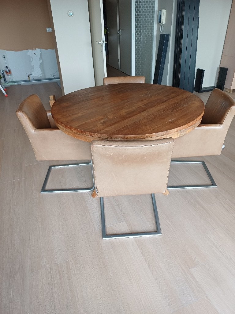4 topform stoelen, Ophalen, Gebruikt, Bruin, Vier