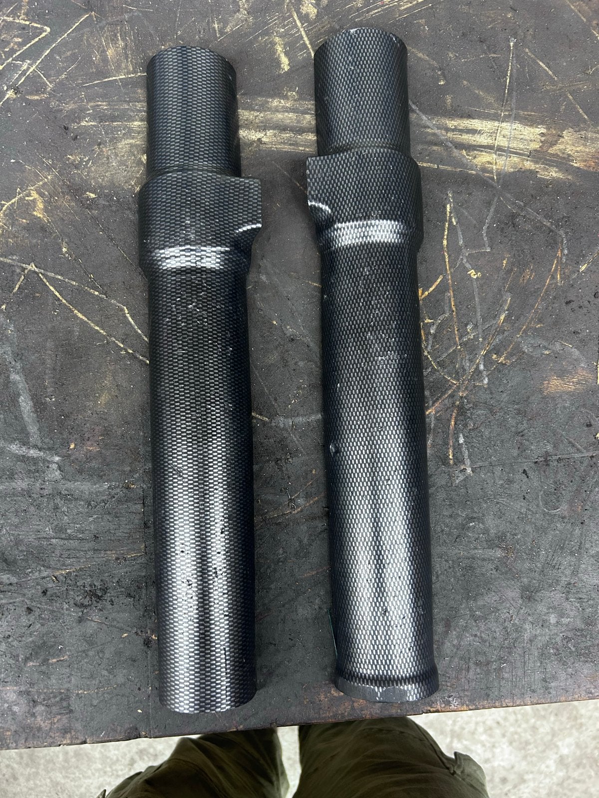 Carbon look voorvork kappen KTM 125/250/350/450, Ophalen of Verzenden, Gebruikt