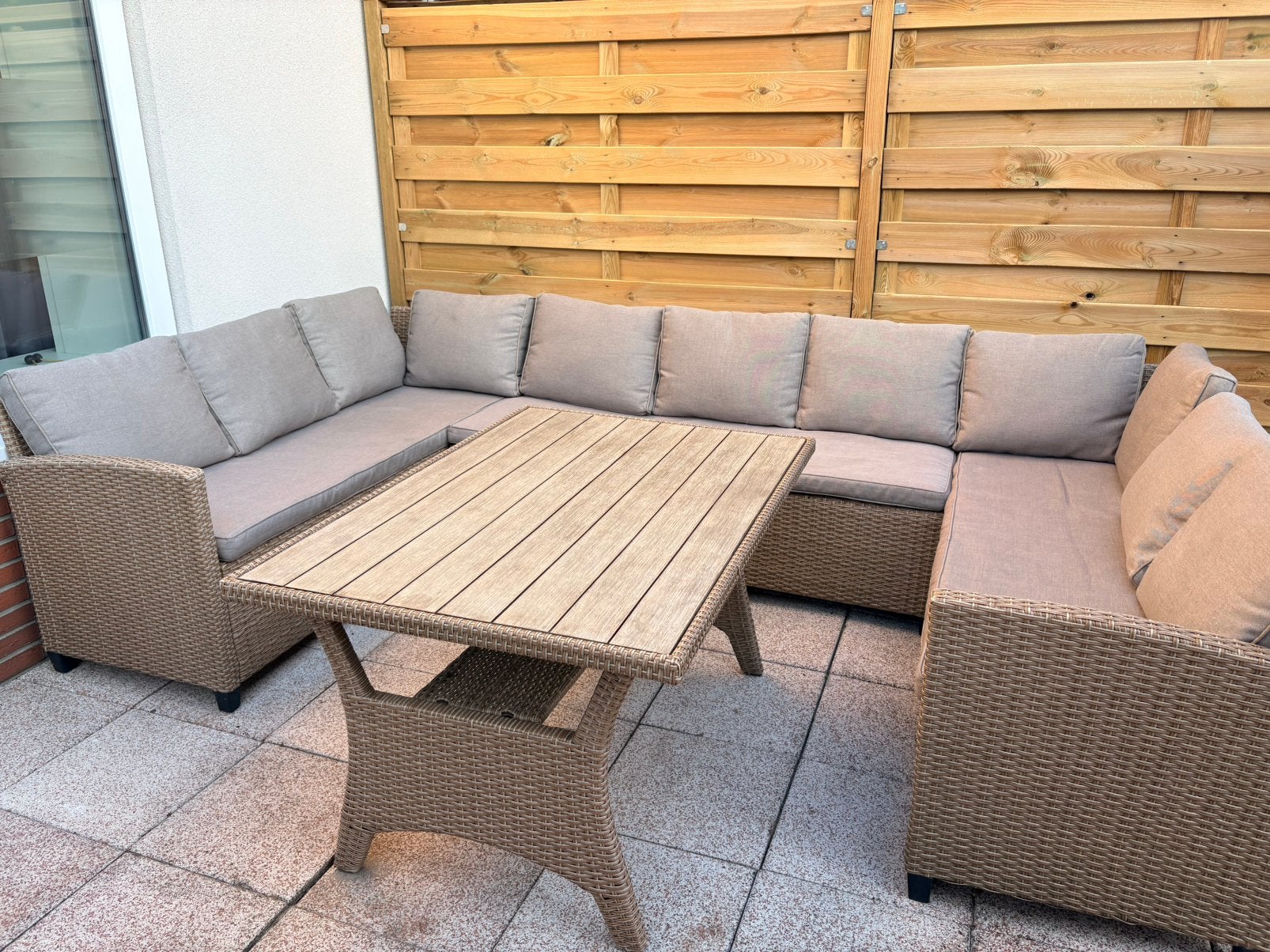 Ullehuse Jysk Loungeset Beige, Ophalen, Gebruikt, Loungeset, Bank