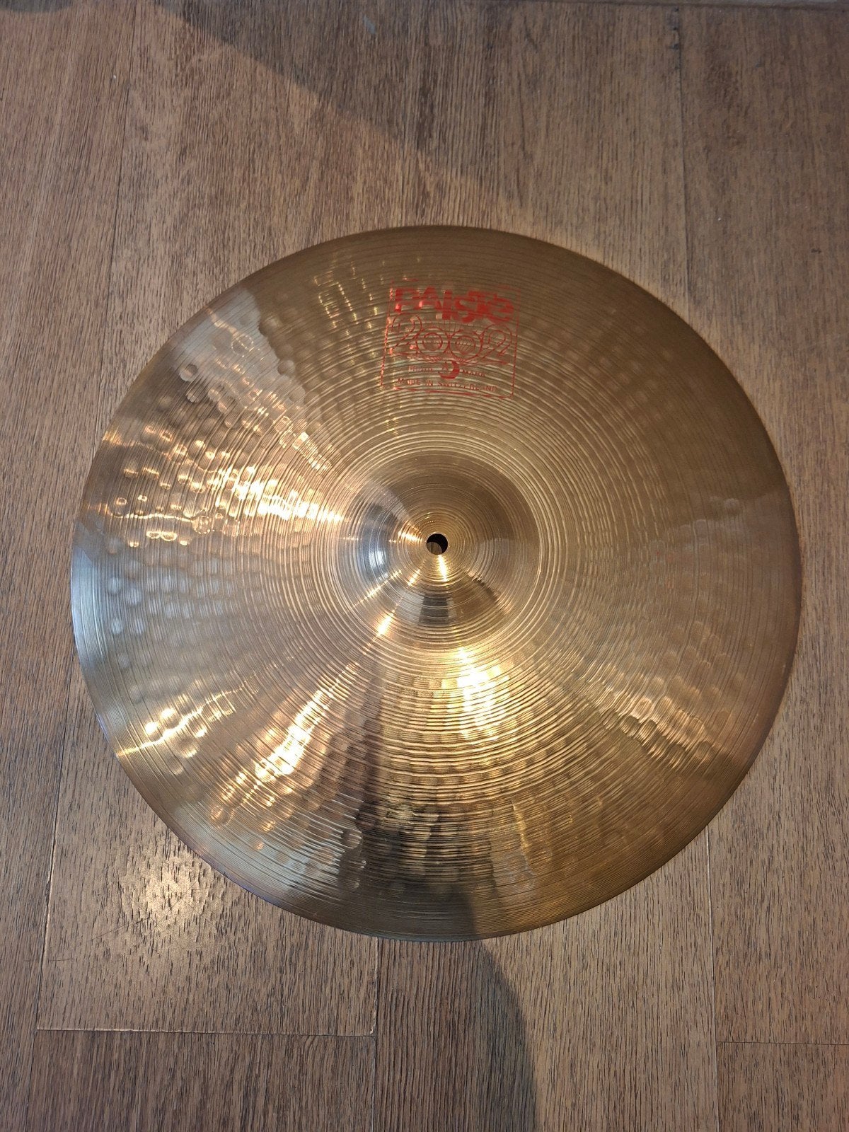 Paiste 2002 ride 18" bekken cymbal voor drumstel, Ophalen of Verzenden, Gebruikt, Drums of Percussie