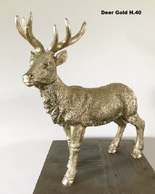 Beeld Hert Gold H.40, Verzenden, Nieuw, Mens