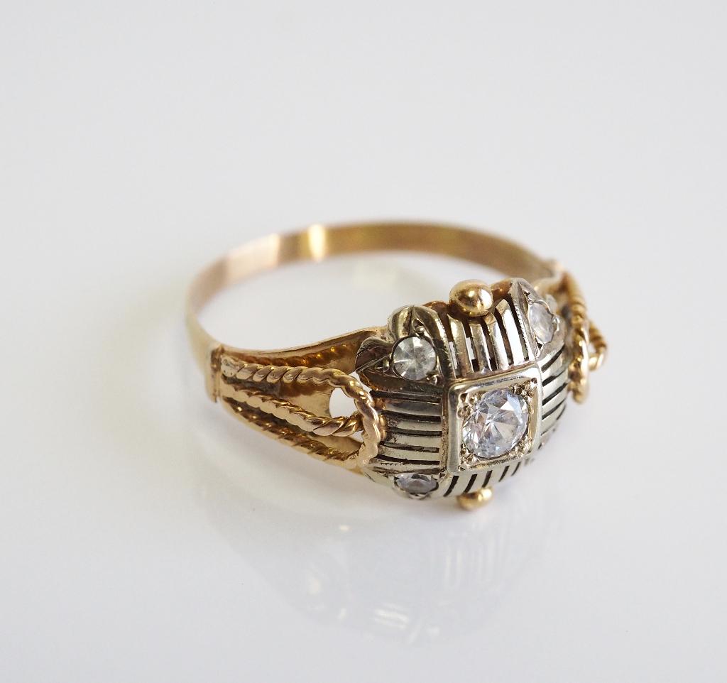 18 krt gouden ring, Ophalen of Verzenden, Goud, Ring