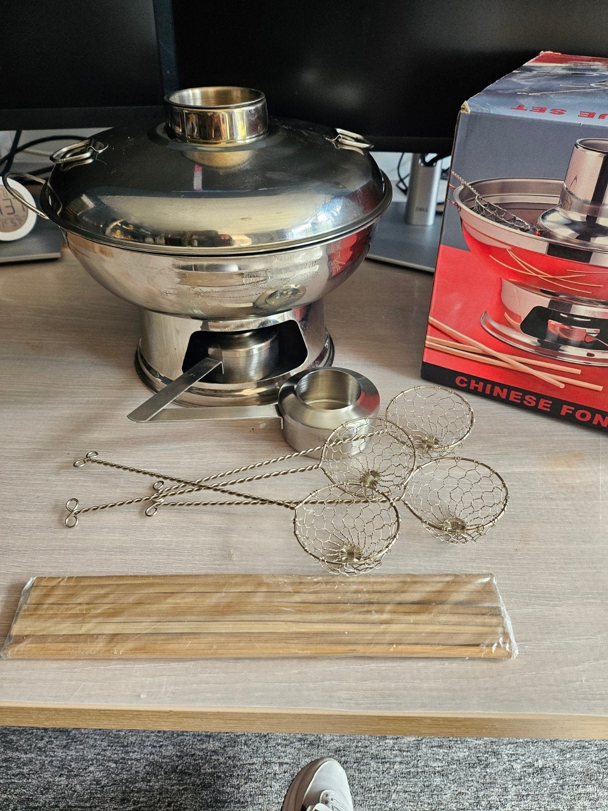Chinese Fondue Set - Roestvrij staal met brander, Ophalen, Zo goed als nieuw, Brander, Fondueset
