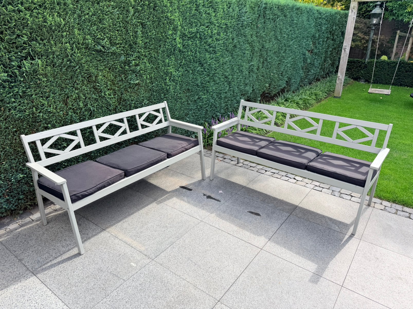 Tuinbanken 3-zits IKEA te koop!, Tuin en Terras, Ophalen, Zo goed als nieuw, Hout