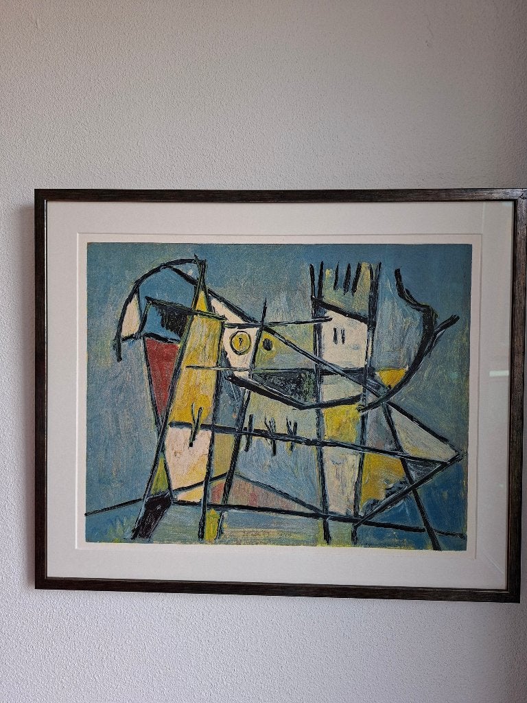 Abstracte kunstwerken - Diverse stijlen en technieken, Antiek en Kunst, Ophalen, Abstract, Gesigneerd, Papier/karton