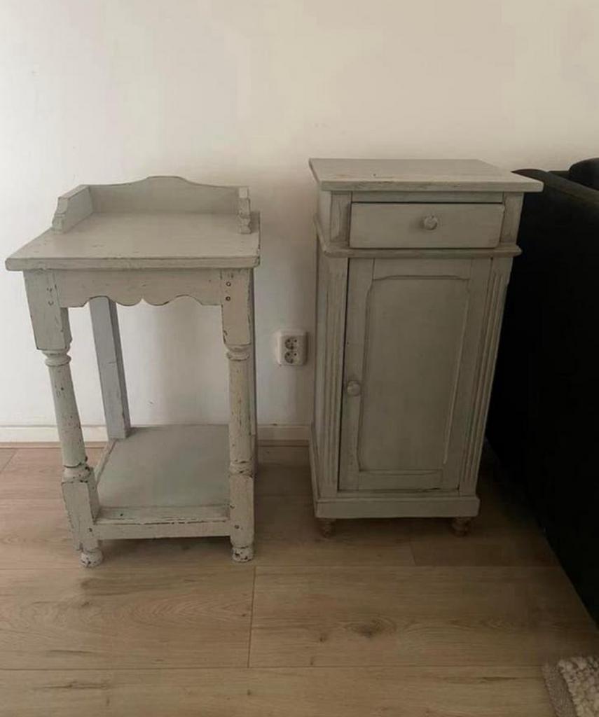 Set kastjes grijsteint, Huis en Inrichting, Slaapkamer | Nachtkastjes, Ophalen, Gebruikt, Minder dan 45 cm, 70 cm of meer