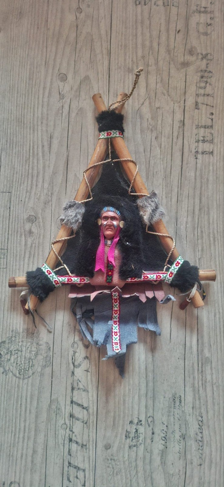 Leuke indianen beeldje + hanger, Ophalen, Zo goed als nieuw, Dier