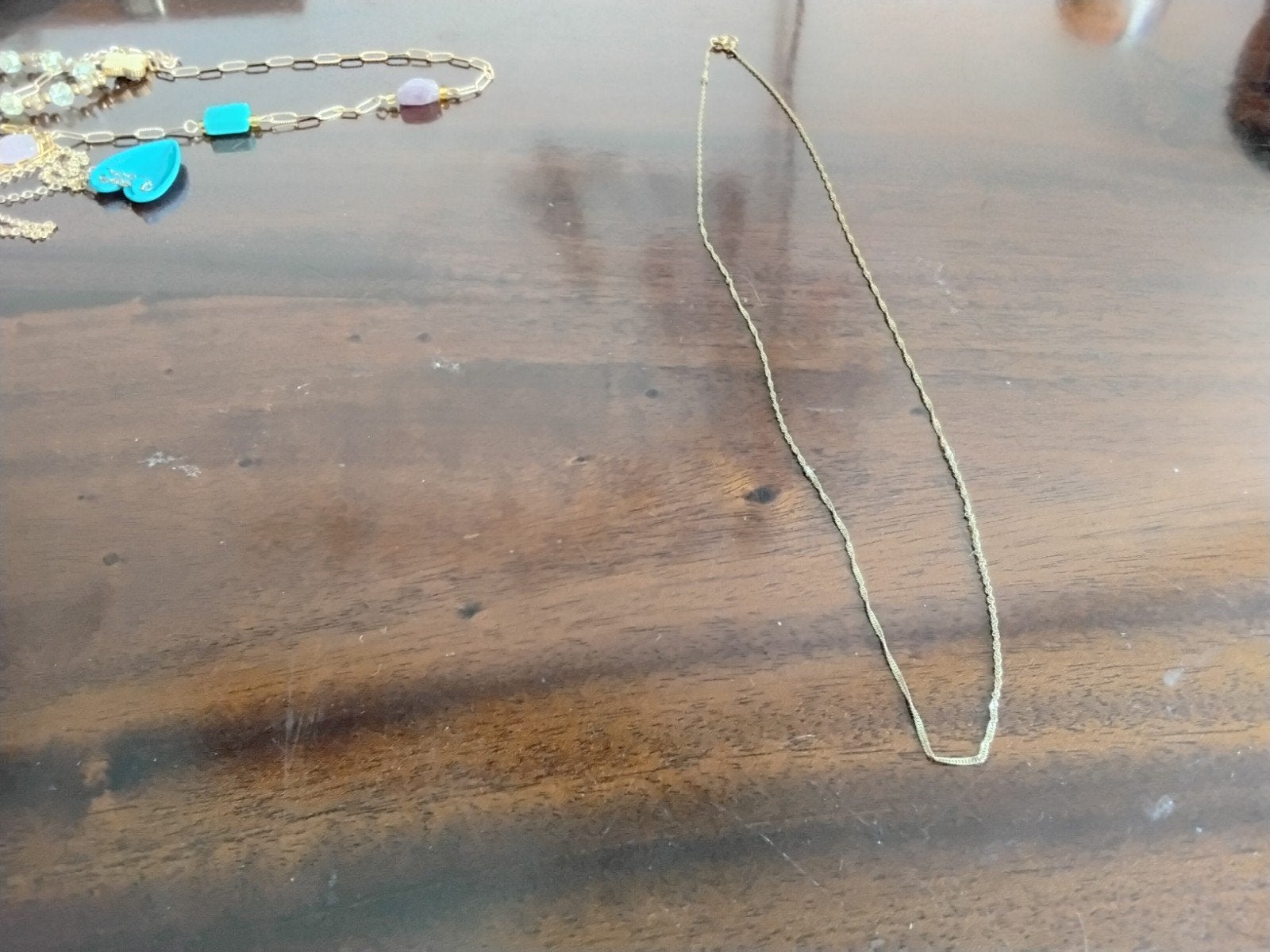Mooie goudkleutig ketting, Ophalen of Verzenden, Zo goed als nieuw, Goud, Overige materialen