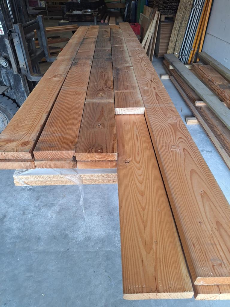 Douglas balken geschaafd 190x45 mm, Ophalen, Nieuw, 250 cm of meer, Balken