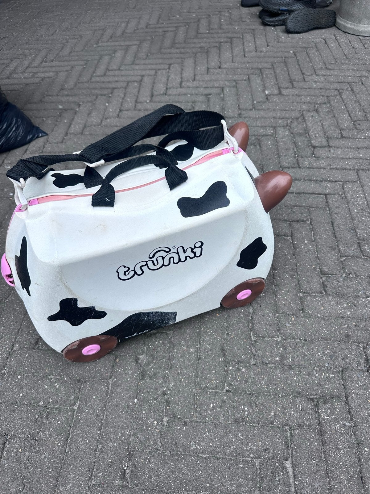 Trunki Kinderkoffer met wieltjes - Koe design, Ophalen, Gebruikt