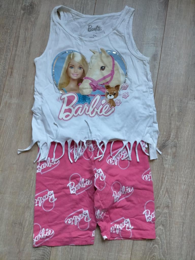 Barbie zomersetje maat 122, Ophalen of Verzenden, Zo goed als nieuw, Meisje, Trui of Vest