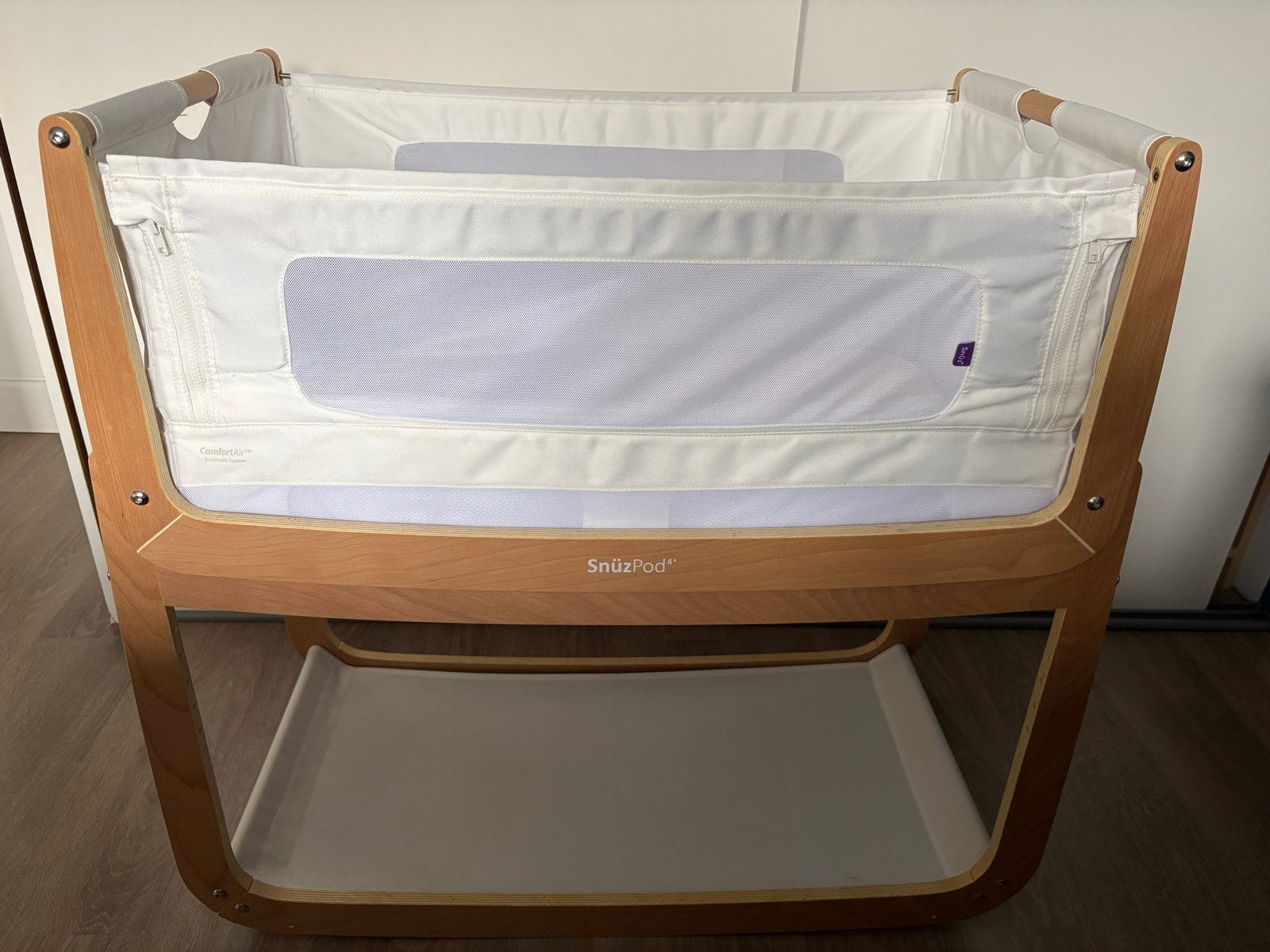 SnüzPod4 Co-Sleeper wiegje naturel, Ophalen, Zo goed als nieuw, Wieg