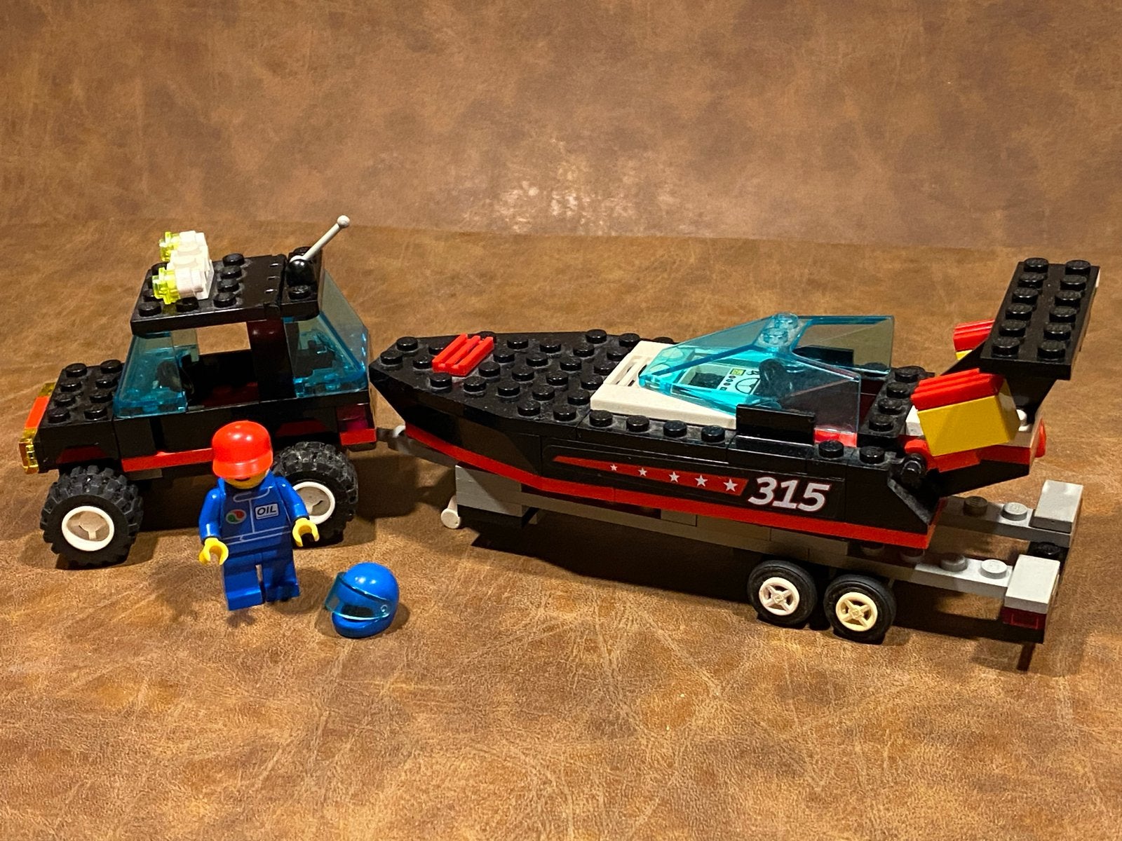 Lego System 6596: Off-road voertuig met speedboot, Ophalen of Verzenden, Gebruikt