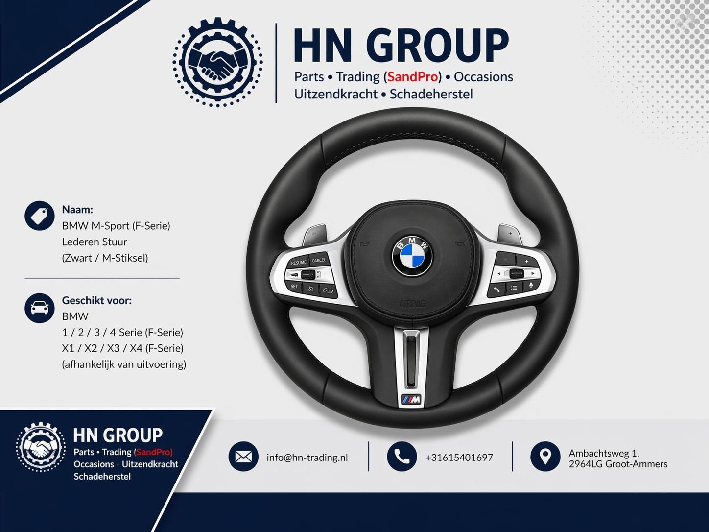 BMW M sportstuur alcantara en leer 1,2,3,4,5,6 7-serie F20 F, Auto-onderdelen, Gebruikt, -, -, Ophalen of Verzenden