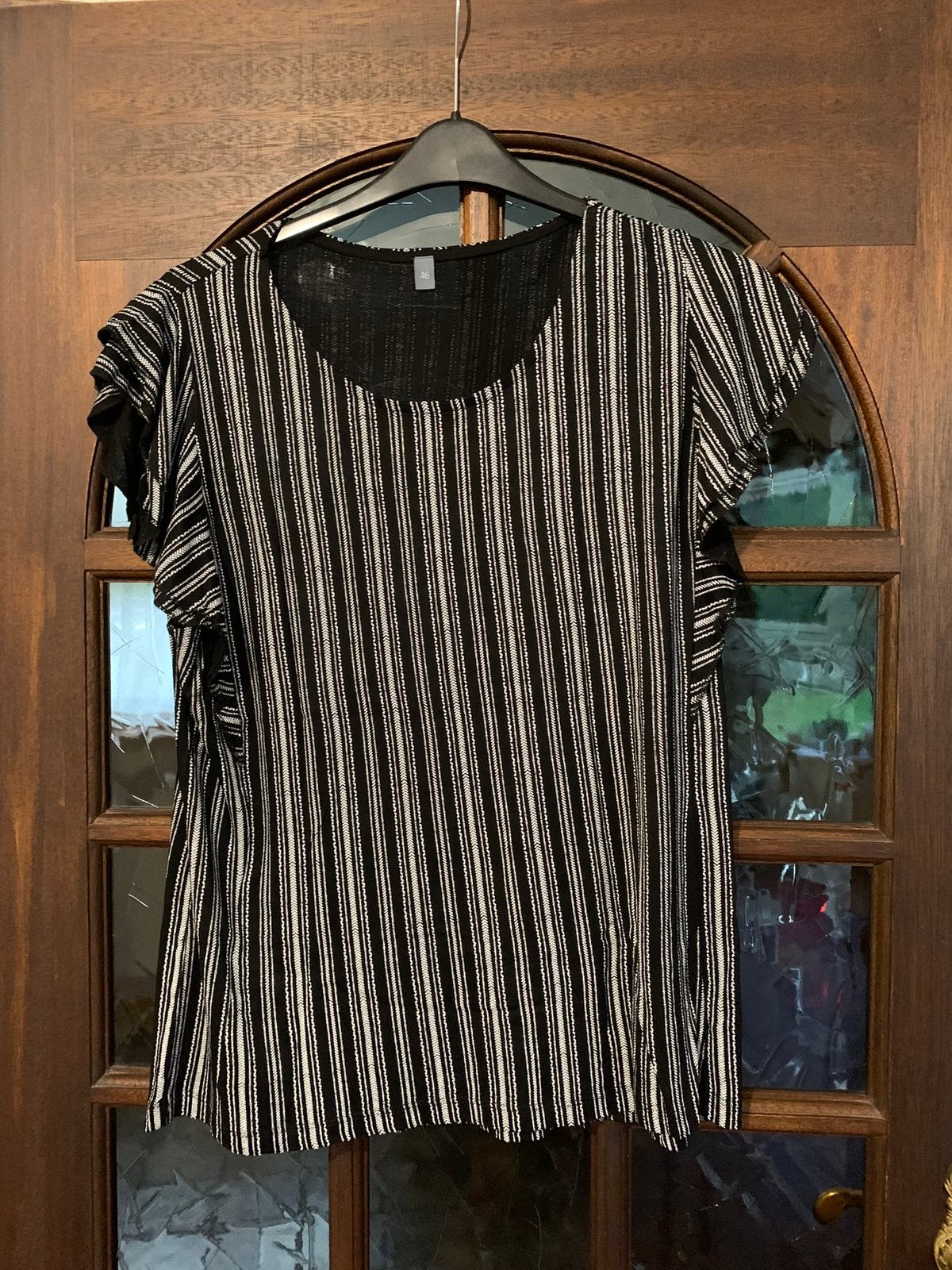 Gestreept shirt Maat 46, Wit, Maat 46/48 (XL) of groter, Ophalen of Verzenden, Zo goed als nieuw
