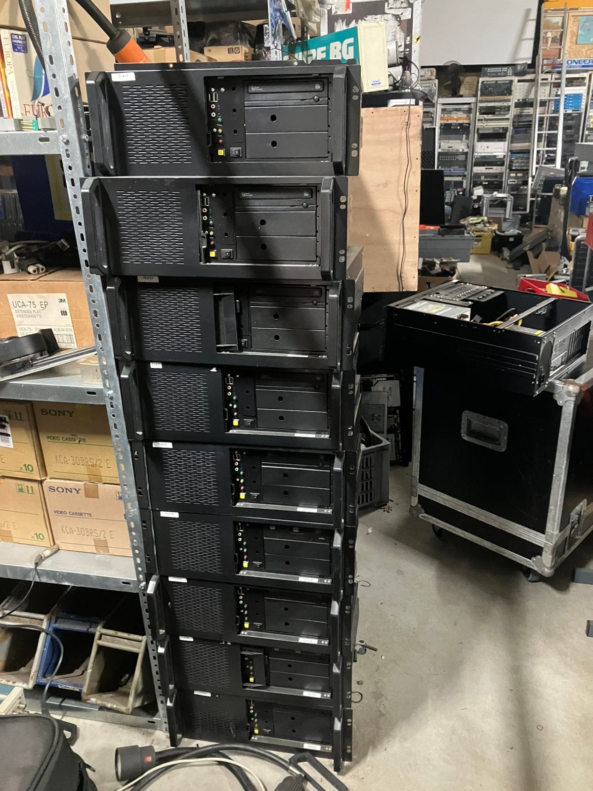 10 stuks rackmount pc met asus board geheugen 400w voeding, Computers en Software, Servers, Ophalen, Asus, Gebruikt, 2 tot 3 Ghz