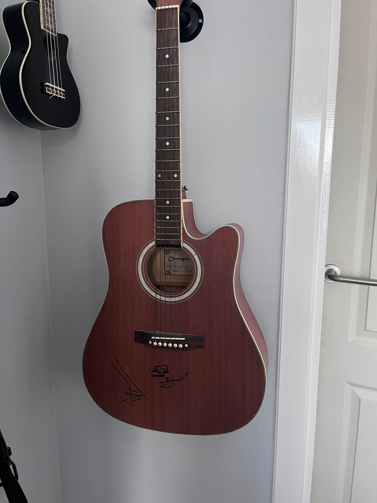 Gesigneerde Cherrystone gitaar door Ilse DeLange, Ophalen, Gebruikt, Klassieke of Spaanse gitaar