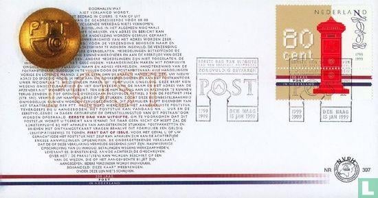 FDC E397 200 jaar Nationaal Postbedrijf 1999 NL onbeschreven, Postzegels en Munten, Postzegels | Eerstedagenveloppen, Ophalen of Verzenden
