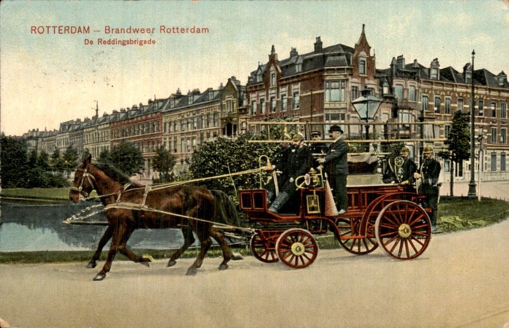 Rotterdam - Brandweer - De Reddingsbrigade, Ophalen of Verzenden, Voor 1920, Gelopen, Zuid-Holland