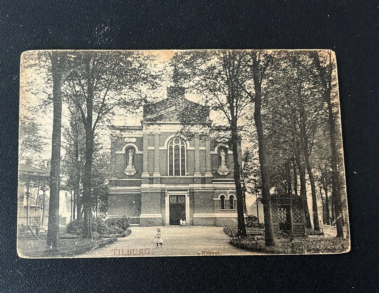 Tilburg Korvel Korvelsekerk Tulpkaart, Ophalen of Verzenden, Voor 1920, Gelopen, Noord-Brabant