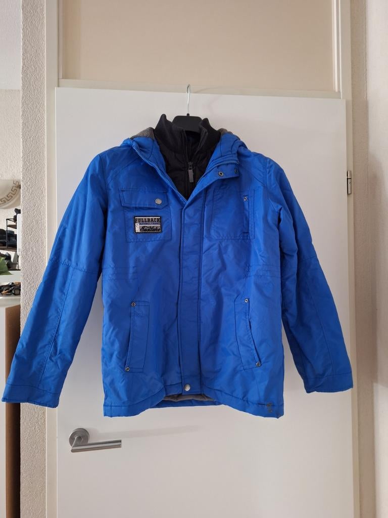 Blauwe winterjas maat 176, C&A, Ophalen of Verzenden, Zo goed als nieuw, Jongen