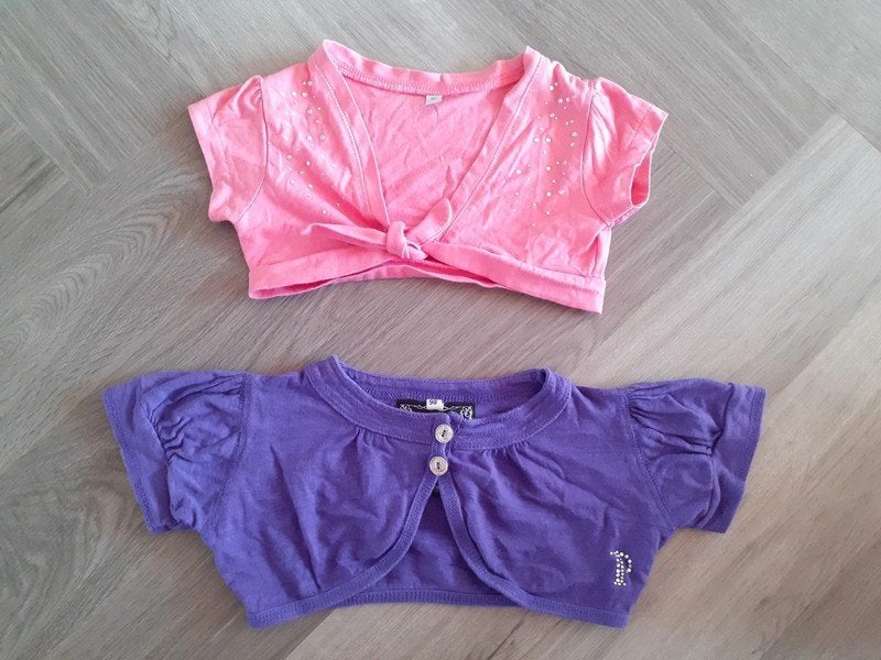 Set Bolero's Korte Mouw 2x, Maat 92 / 98, Kinderen en Baby's, Ophalen of Verzenden, Gebruikt, Meisje, Trui of Vest