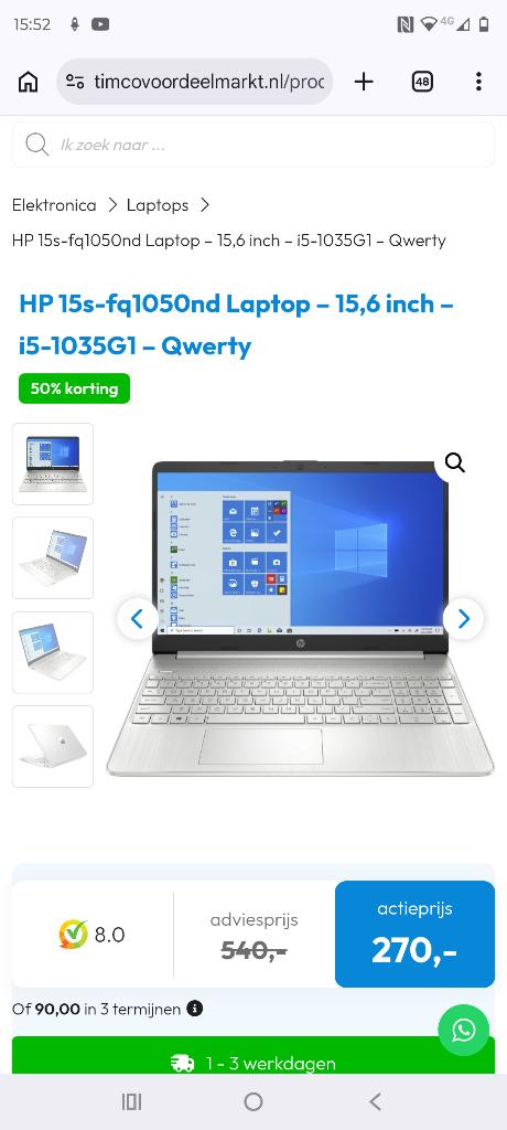 Laptop, Ophalen, Gebruikt, 15 inch, 2 tot 3 Ghz