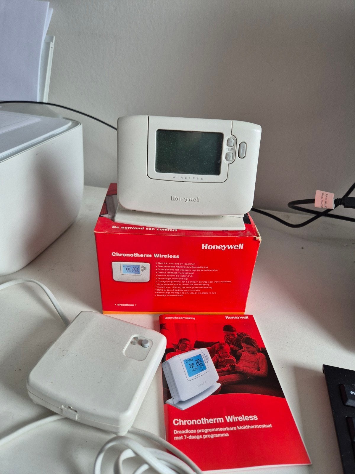 Honeywell Chronotherm Wireless thermostaat met ontvanger, Ophalen of Verzenden, Slimme thermostaat, Gebruikt