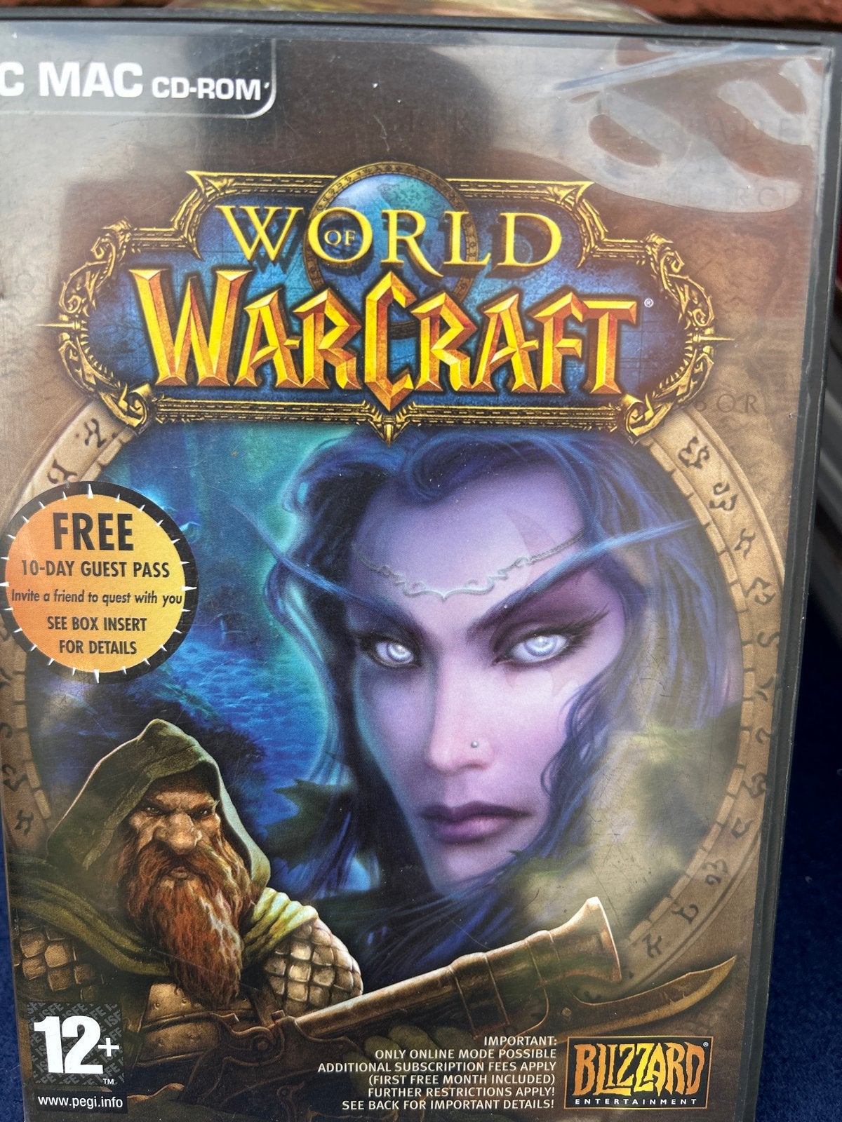 World of Warcraft PC MAC CD-ROM - Klassieke RPG, Ophalen, Online, Gebruikt, Role Playing Game (Rpg)
