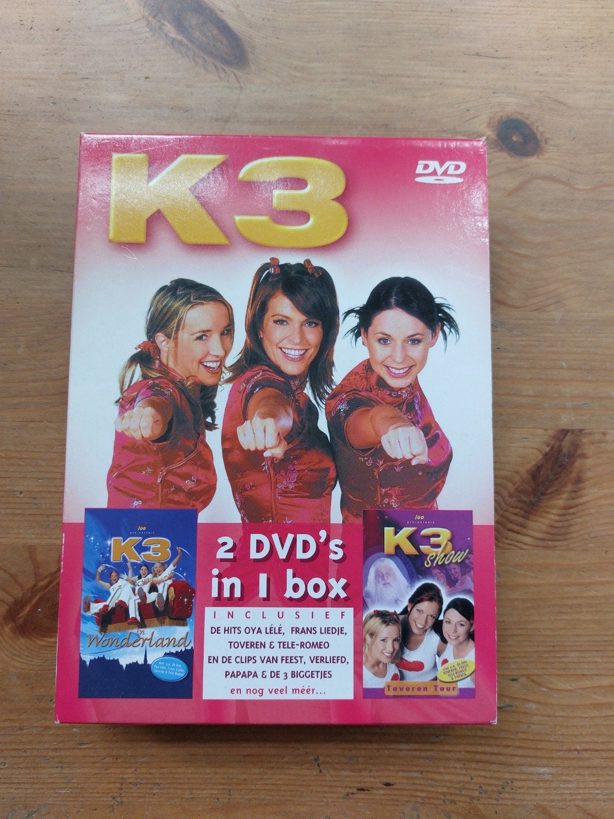 K3 DVD box k3 in wonderland en de k3 show, Ophalen of Verzenden, Gebruikt