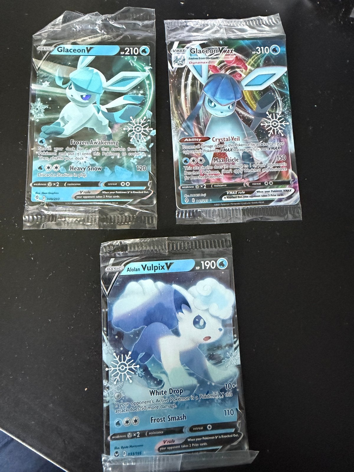 3x Sealed & Stamped Pokémon promo kaarten: Glaceon & Vulpix, Ophalen of Verzenden, Nieuw, Meerdere kaarten