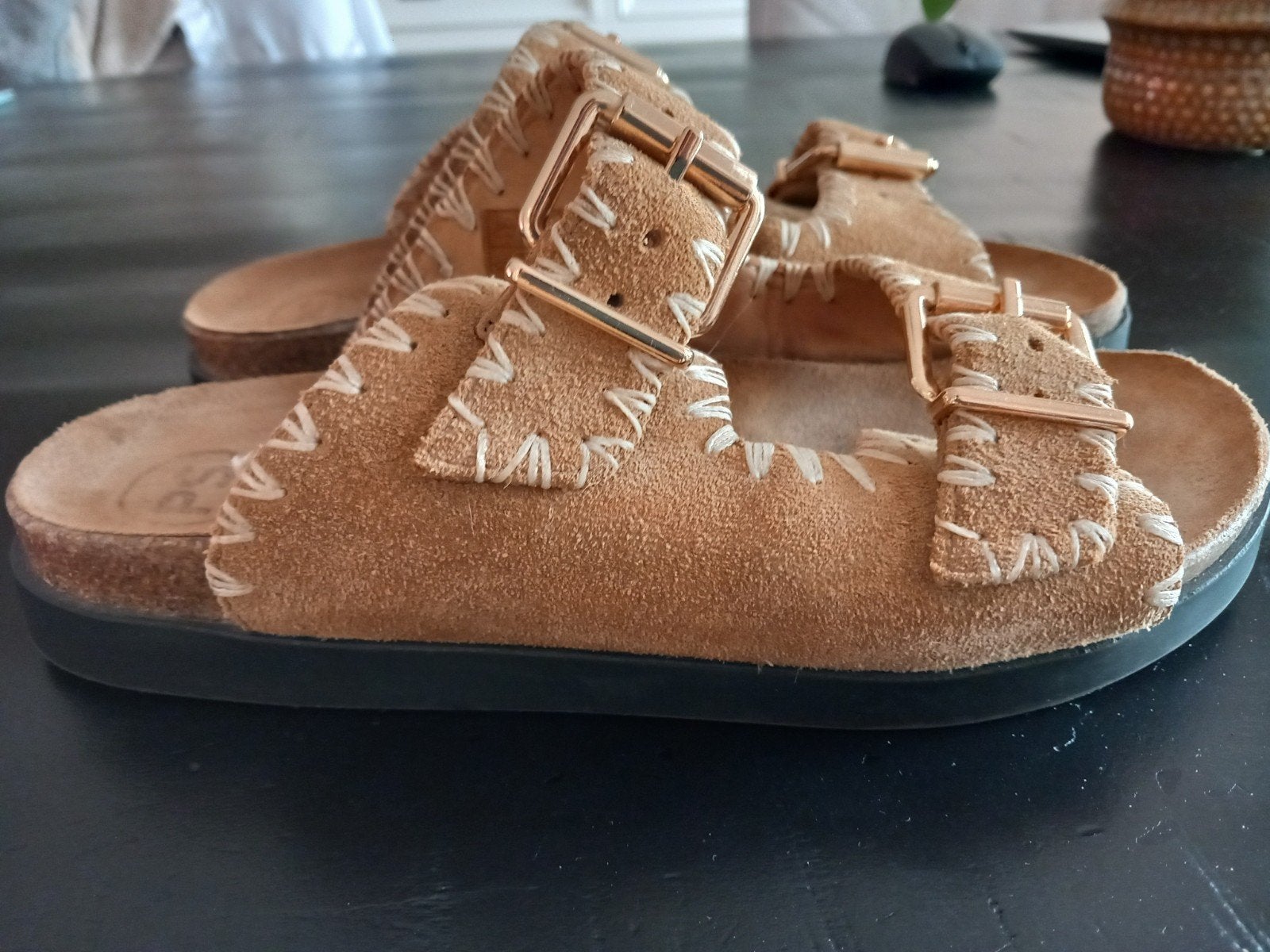 PS Poelman sandalen maat 40, Ophalen of Verzenden, Zo goed als nieuw, Bruin, Sandalen of Muiltjes