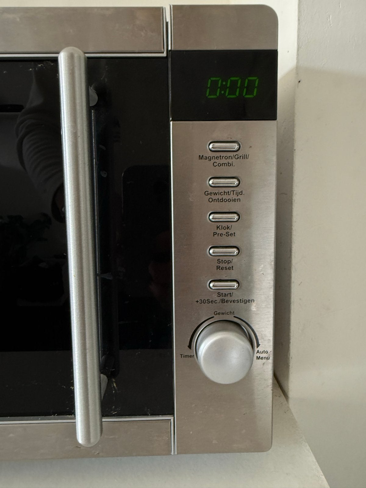 Blokker Magnetron met Grill - Zilver, Combimagnetron, Gebruikt, Grill, Ophalen of Verzenden