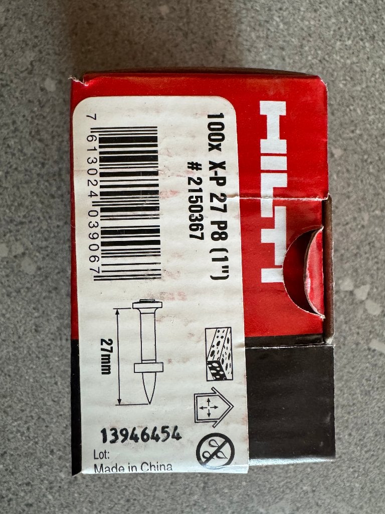 Hilti X-P 27 P8 (1") schroeven - 100 stuks, Ophalen of Verzenden, Nieuw, Overige typen, Hilti