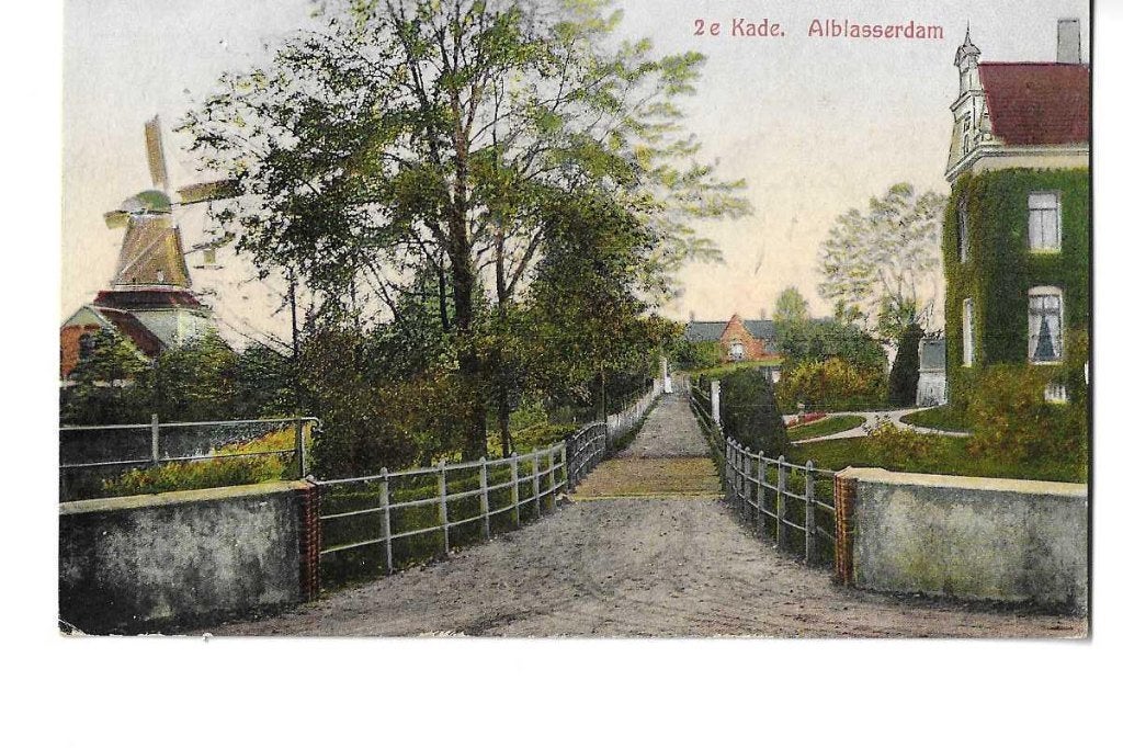 alblasserdam 2de kade  molen  uitg verloop, Verzenden, Voor 1920, Gelopen, Zuid-Holland